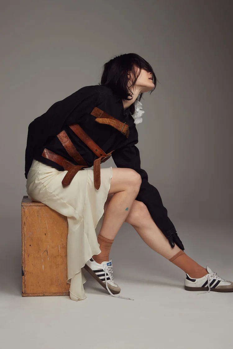 Gallery Dept. belted skirt look
